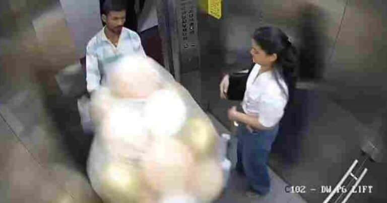 Impactante explosión de globos de hidrógeno en un ascensor deja dos heridos: el video del momento