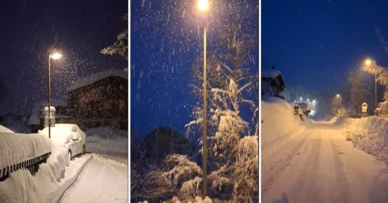 La ciudad italiana que parece Narnia: la nieve la cubrió casi por completo