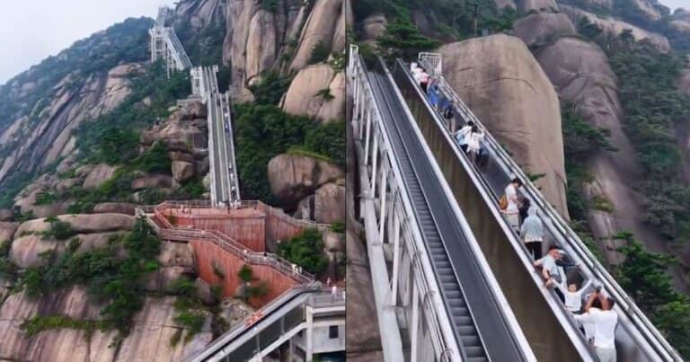 Tiene 1.236 metros y equivale a 88 pisos: así es la escalera mecánica al aire libre más alta del mundo