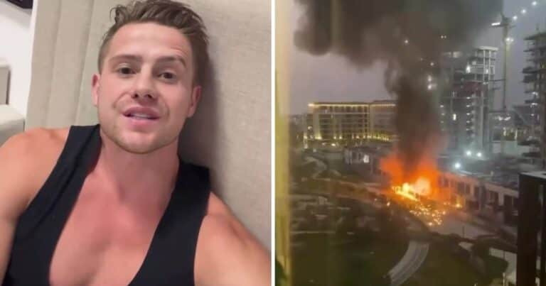 Una ex estrella televisiva grabó el momento en el que misiles explotaron en Dubái: el video