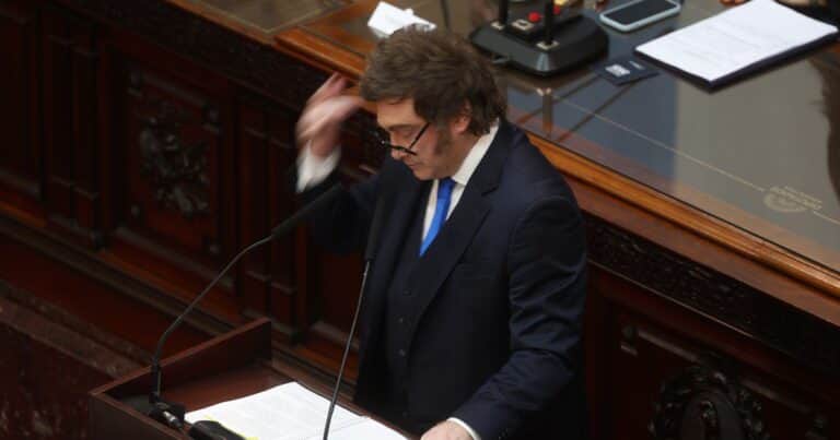 Tras la liberación de Nahuel Gallo, Milei no habló del gendarme argentino en su discurso ante el Congreso