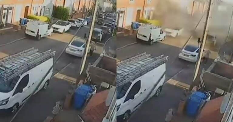 Su pareja lo echó y en venganza hizo explotar la casa: el video de la brutal explosión