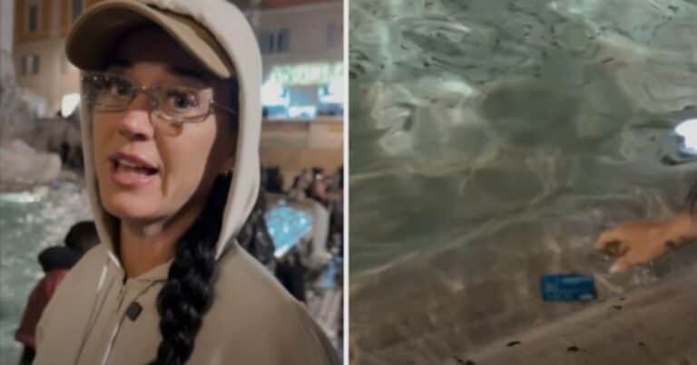 Katy Perry se quedó sin monedas y echó su tarjeta de crédito en la Fontana di Trevi