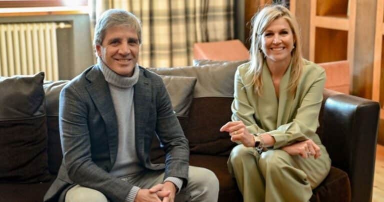Luis Caputo se reunió con Máxima Zorreguieta, de visita a en la Argentina para participar del Foro Llao Llao