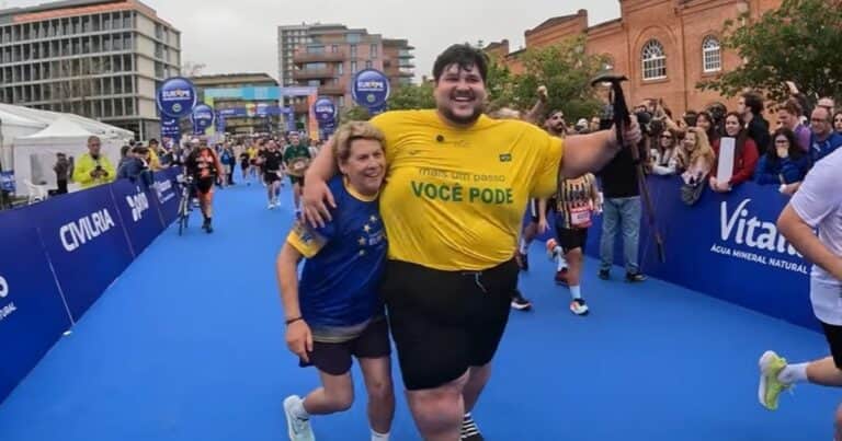 Quién es Júlio Mamute, el brasileño que pesa 200 kilos y completó una carrera de 10 km para «volver a vivir»
