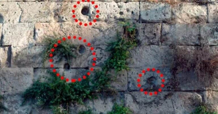 En los muros de Pompeya encontraron marcas del antepasado de la ametralladora