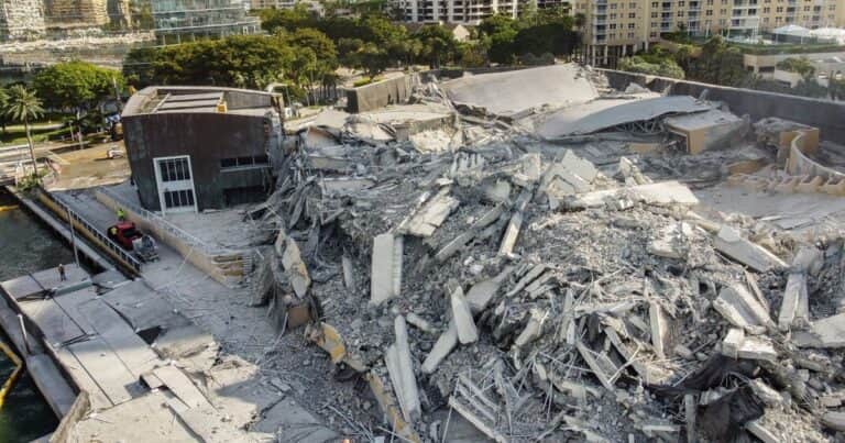 Impactante demolición en Miami: en sólo 20 segundos desapareció el icónico hotel Mandarin Oriental