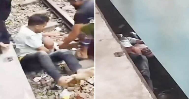 Un padre cubrió con su cuerpo a su hijo de dos años que cayó bajo un tren en marcha