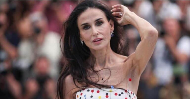 Demi Moore vuelve a preocupar por su delgadez alarmante