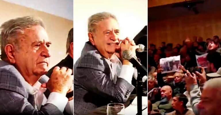 Duhalde reapareció en Lanús para la presentación de un libro sobre su gestión como gobernador, pero sufrió un mal momento