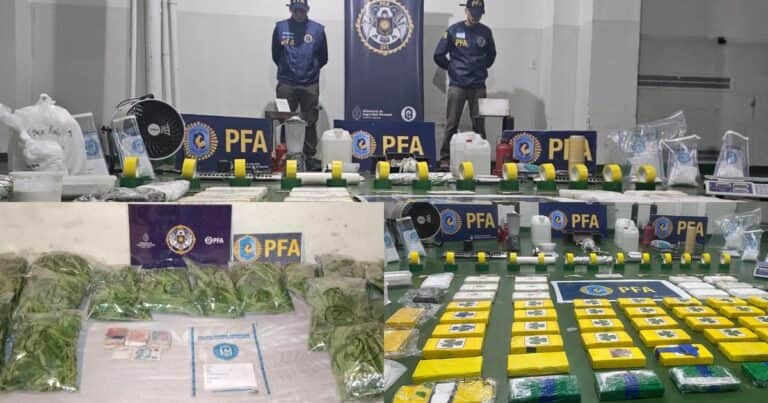 Golpe a una banda con un laboratorio narco en Puerto Madero: secuestraron más de 70 kilos de cocaína en el complejo Rodrigo Bueno