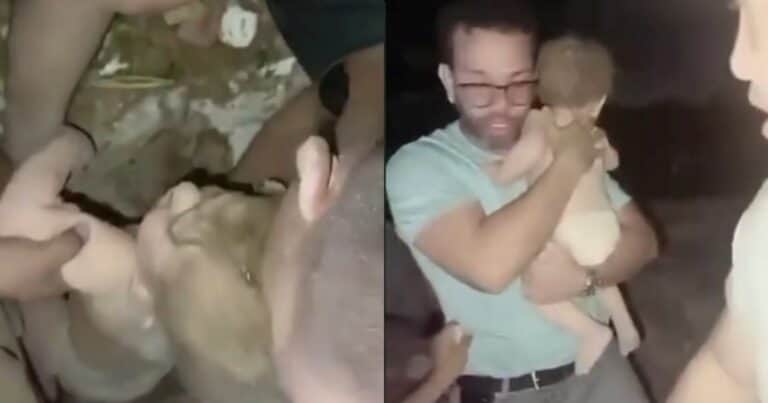 Un bebé fue rescatado de entre los escombros tras el terremoto de Venezuela