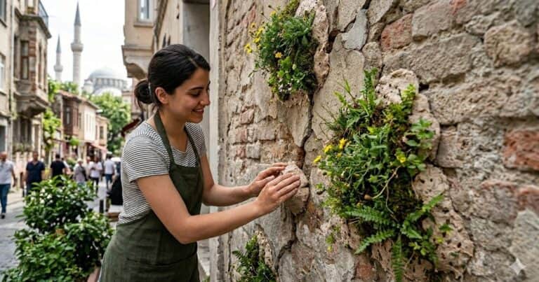 Turquía crea un adhesivo revolucionario que permite cultivar plantas sobre las paredes