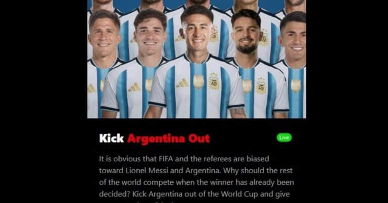 Ya son 10 millones de personas los que firmaron una petición que exige la exclusión de Argentina del Mundial