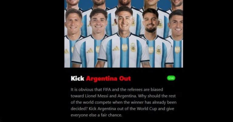 Más de 5 millones de personas firmaron una petición que exige la exclusión de Argentina del Mundial