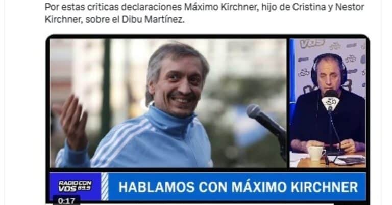 Trolls libertarios difundieron una fake news sobre Máximo Kirchner, el Dibu Martínez y las Malvinas en la previa de la final con España