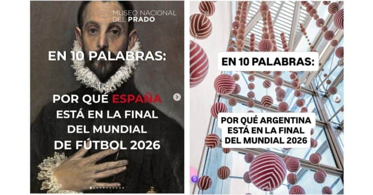 Batalla de posteos mundialistas entre el Museo del Prado de Madrid y el Malba de Buenos Aires