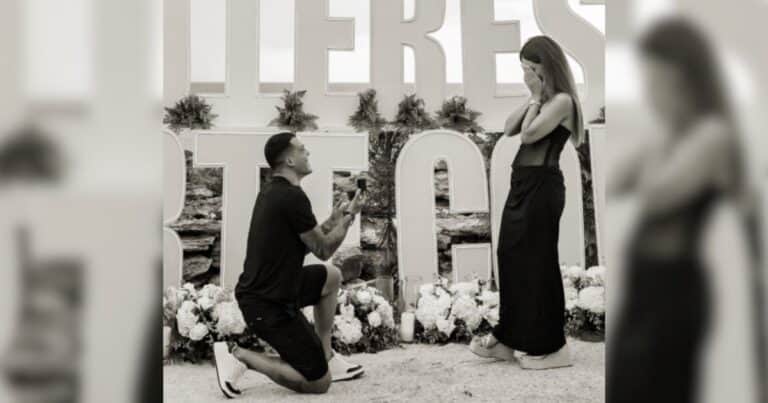 El romántico pedido de casamiento de Pedro Porro a su novia, en medio de una isla: «Nuestro amor, nuestra familia y ahora… nuestro para siempre»