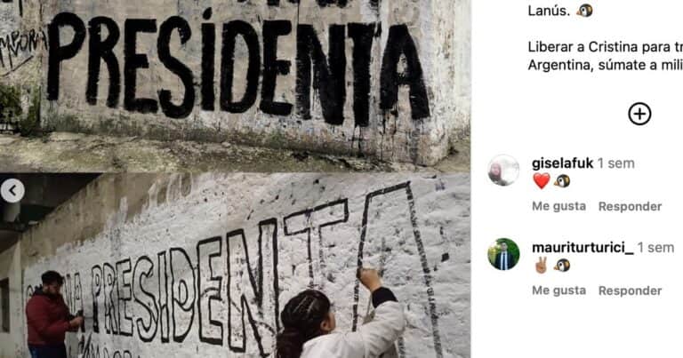 Polémica en un municipio de La Cámpora: un funcionario del distrito presentó una denuncia penal por las pintadas a favor de “Cristina Libre”
