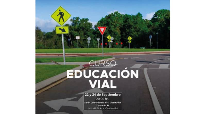 La Municipalidad invita a nuevo curso de educación vial: se dictará en barrio El Libertador