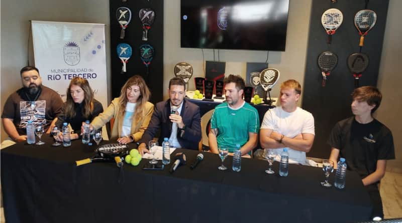 Se presentó el abierto de pádel de Río Tercero, que repartirá más de 9 millones de pesos en premios