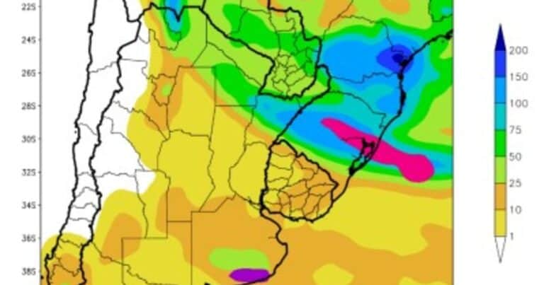 El clima para los próximos 7 días: lluvias para zona del área agrícola y variabilidad en las temperaturas