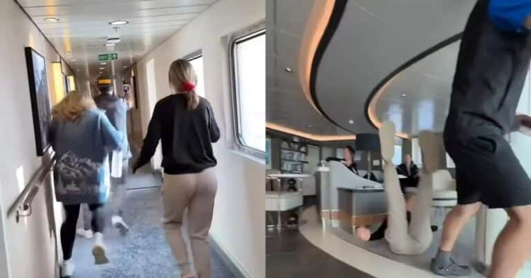 Impresionantes imágenes: un crucero impactó contra olas de 12 metros en el Paso de Drake