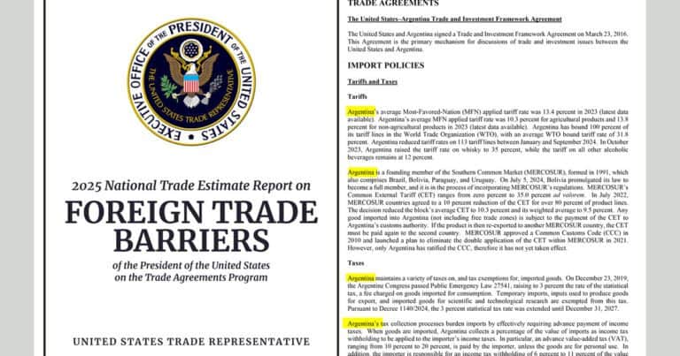 Qué dicen los documentos de Estados Unidos sobre los aranceles para Argentina: dólar importador, impuesto PAIS y un párrafo para La Salada