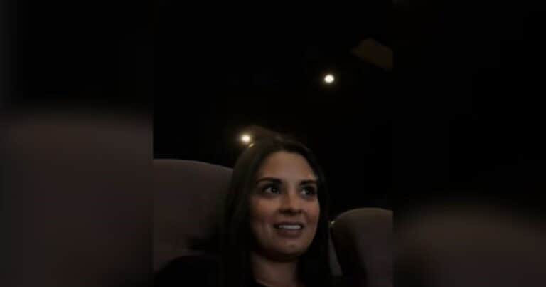 Fue al cine con su esposo y en la pantalla apareció un video de su boda: «Tantas emociones»