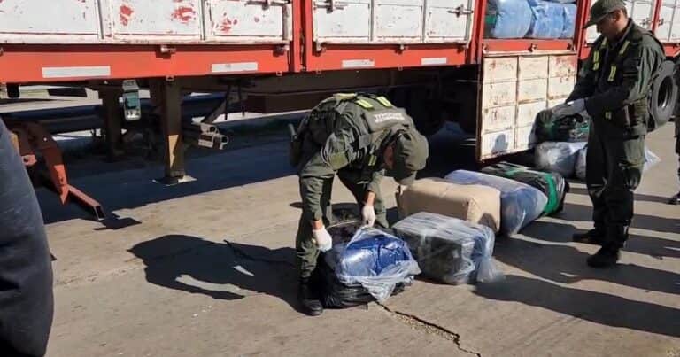 Descubrieron en Córdoba un contrabando millonario de hojas de coca: más de seis toneladas iban embolsadas en un camión