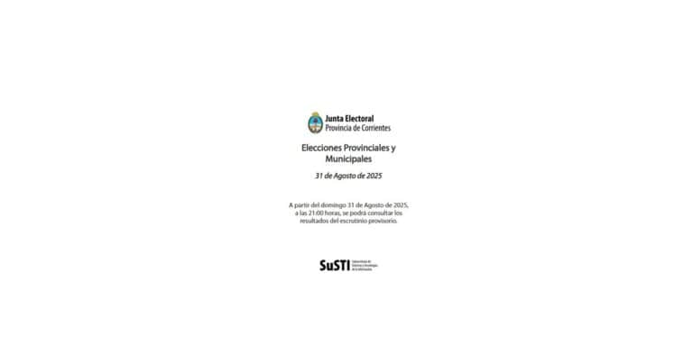 La web oficial de las elecciones en Corrientes no funcionó: más de una hora de demora y múltiples mensajes de error