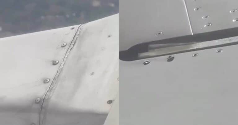 Un pasajero descubrió tornillos flojos en el ala de un avión, lo grabó y ahora el video recorre el mundo