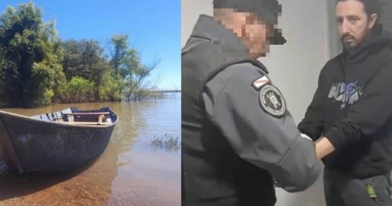 La foto del bote que usó Pablo Laurta para cruzar desde Uruguay, su traslado a Córdoba y otra vez la misma frase