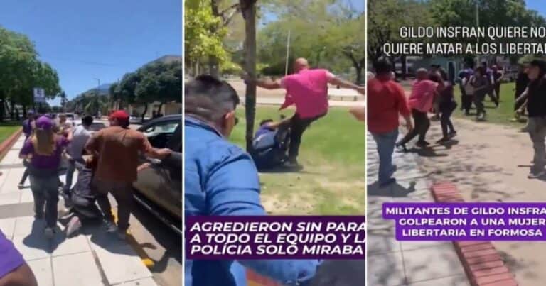 Militantes de Insfrán agredieron a seguidores libertarios en una pelea en el cierre de campaña en Formosa