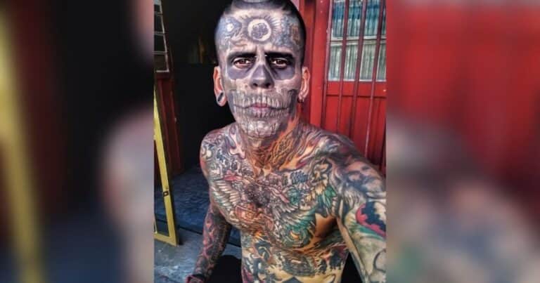El hombre más tatuado de Brasil mostró su «nuevo rostro» y explicó por qué nadie lo reconoce
