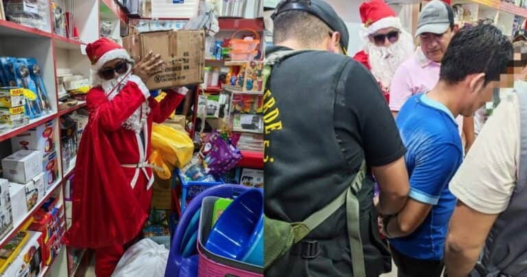 Salvando la Navidad: oficiales se disfrazaron de Papá Noel en operativos policiales contra el narcotráfico y la pirotecnia