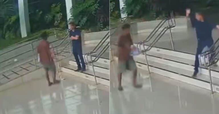 Acababa de recuperar la vista y un hombre sin hogar lo golpeó en la puerta de la clínica: quedó ciego