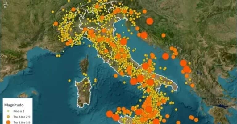Italia sufrió más de 15.000 terremotos en 2025