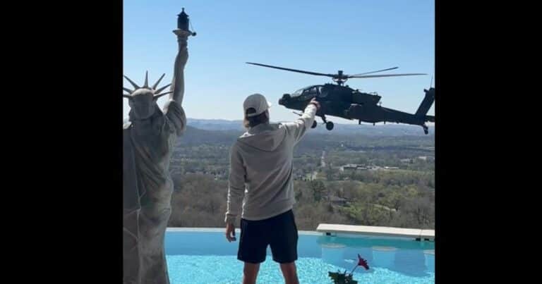 Helicópteros militares de Estados Unidos sobrevolaron a baja altura la mansión del cantante trumpista Kid Rock: suspendieron a la tripulación