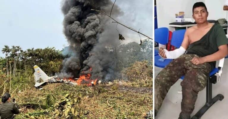 El estremecedor testimonio de un soldado que sobrevivió al accidente del Hércules en Colombia: «Con todas las fuerzas que me dio papito Dios logré salir”