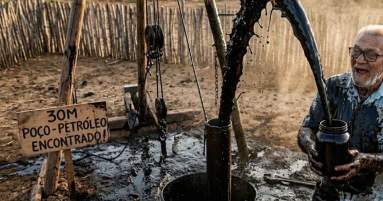 Un agricultor excavaba un pozo para buscar agua y encontró petróleo