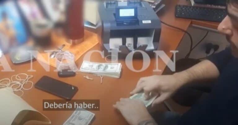 Aparecen nuevos videos de la mano derecha de Pablo Toviggino contando fajos de dólares en una financiera