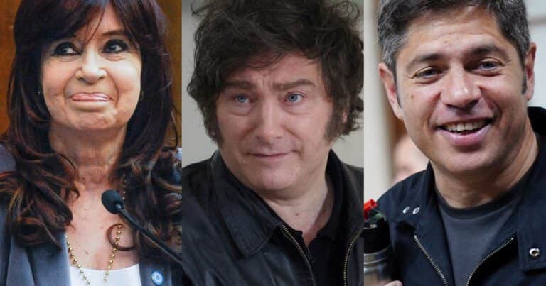 Nueva encuesta: lidera Javier Milei, y sorprenden Cristina Kirchner y Axel Kicillof