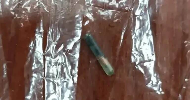 Encontró un microchip en su plato y se enteró lo que había comido