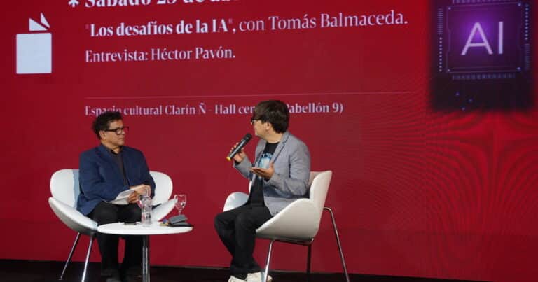 «La IA va a encontrar su límite», dijo Tomás Balmaceda en el espacio cultural de Clarín-Ñ