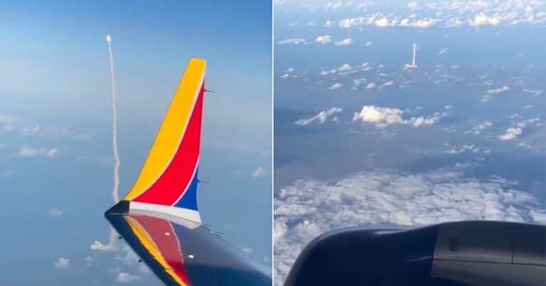 Despegue de Artemis II: videos tomados por los pasajeros de aviones comerciales capturan el histórico lanzamiento a la Luna