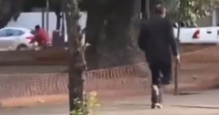 Pánico en una plaza: un exmilitar armado le pegó un sopapo a su esposa, la amenazó, le disparó a un trapito y terminó muerto