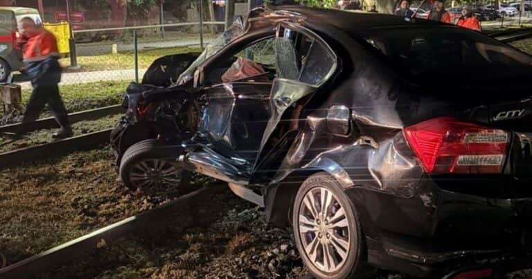 Así quedó el auto de Ernestina Pais: el video del choque, el historial de accidentes y el antecedente con el Honda City