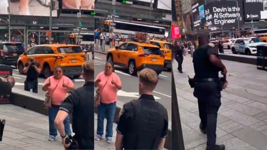 Ataque en Times Square: una mujer apuñaló a dos desconocidos con cuchillos y murió tras enfrentarse con la Policía