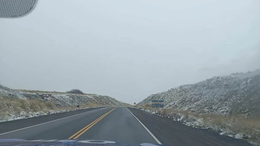 Reabren Altas Cumbres tras el corte por hielo y aguanieve en la ruta